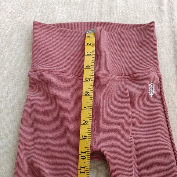 Free People Movement Good Karma Ribbed Leggings Rose XS/S - Picture 6 of 7